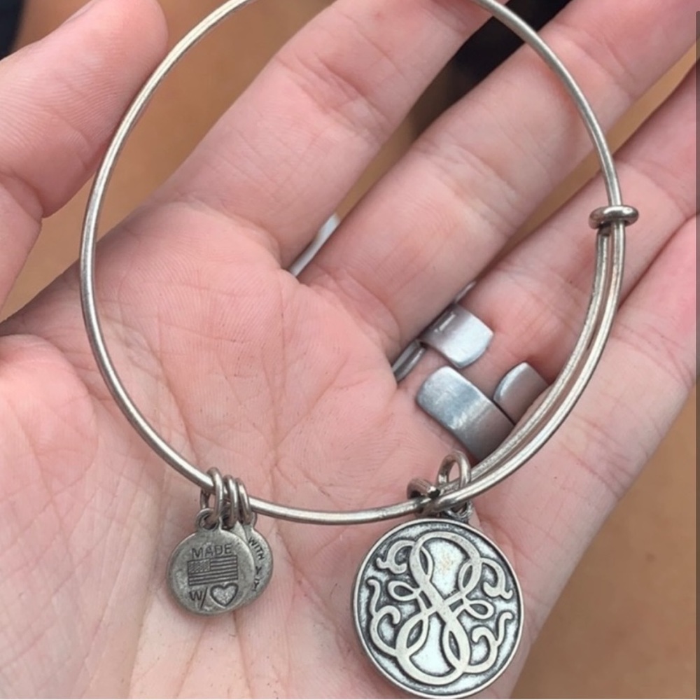 Alex and Ani path of life charm silver bangle - Picture 2 of 2